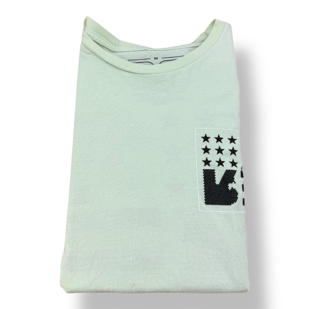 Rock Revival Mint Green Black Graphic Cotton T-Shirt Men's‎ Size Medium